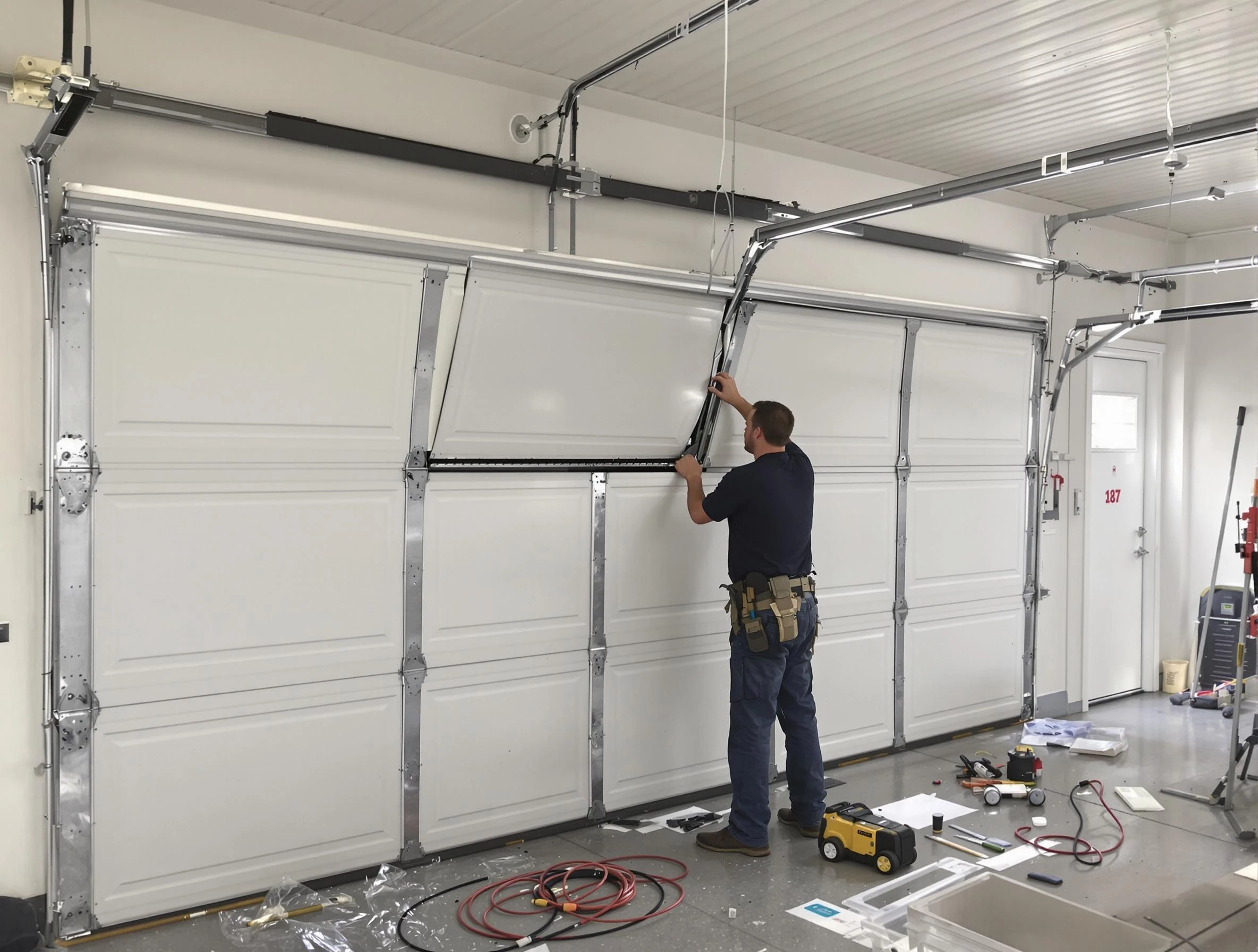 Garage Door Section Replacement in Westford