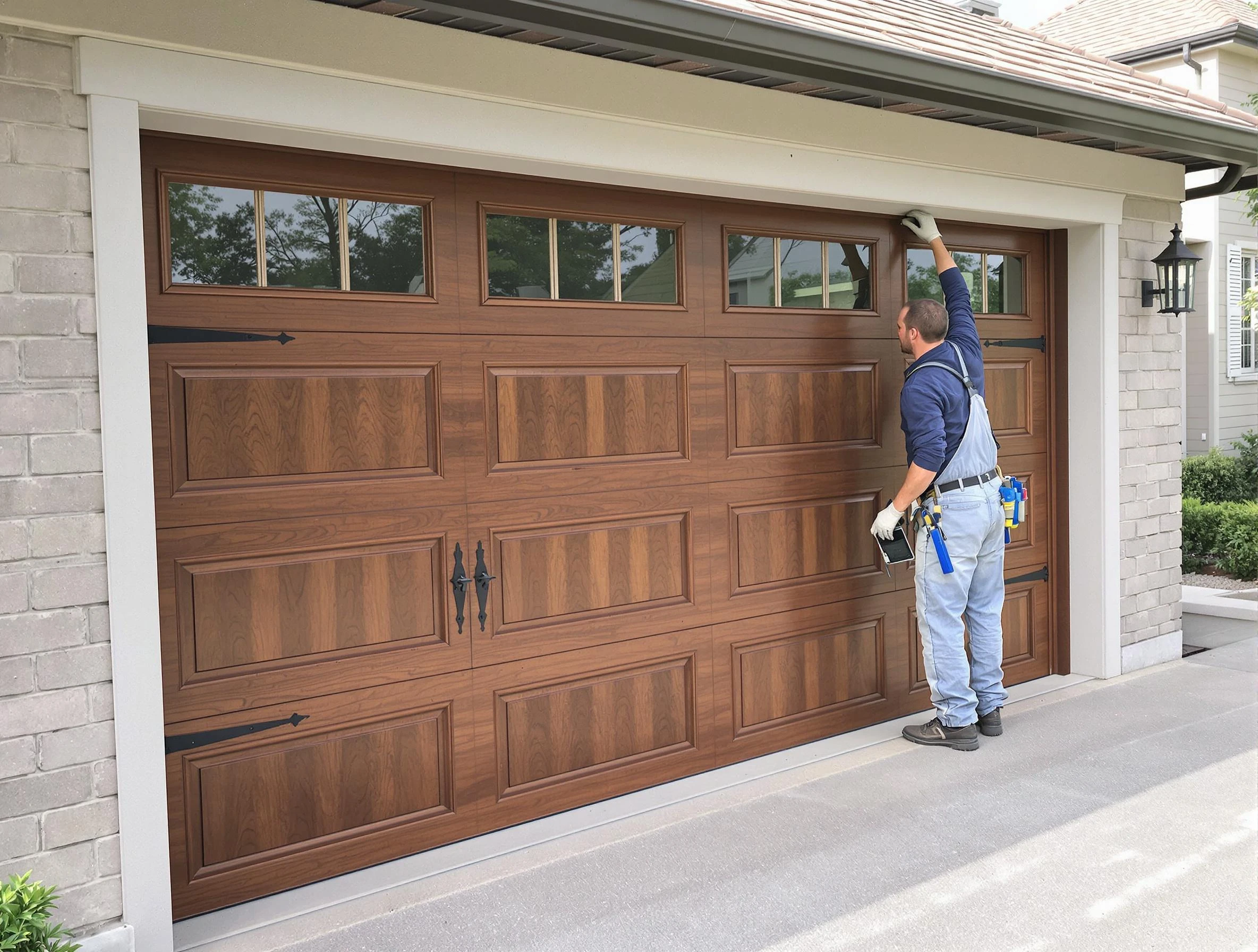 Custom garage door showcase by Westford Garage Door Repair in Westford