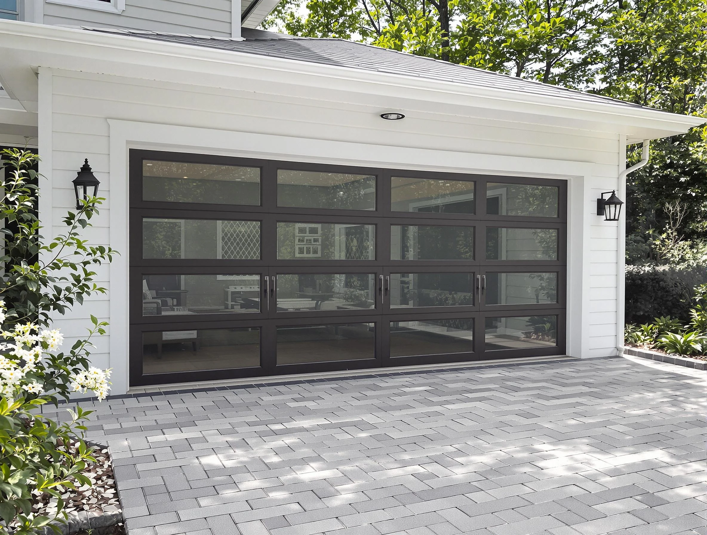 Westford Garage Door Repair design specialist presenting custom garage door options to Westford homeowner