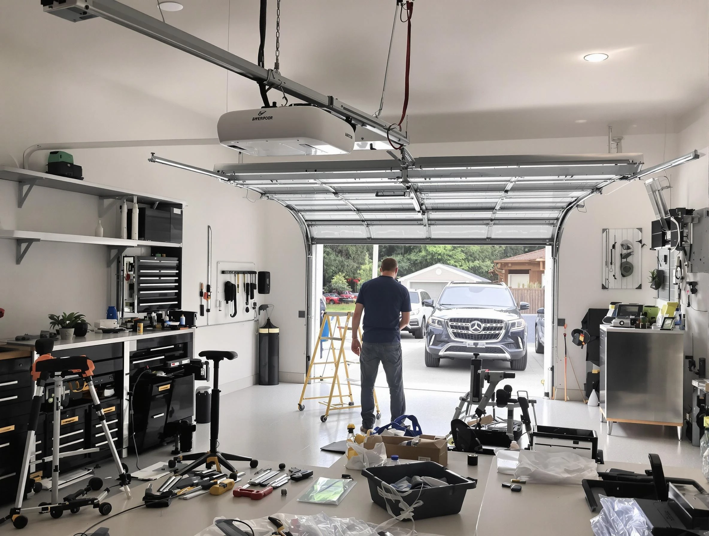Garage door opener installation by Westford Garage Door Repair in Westford