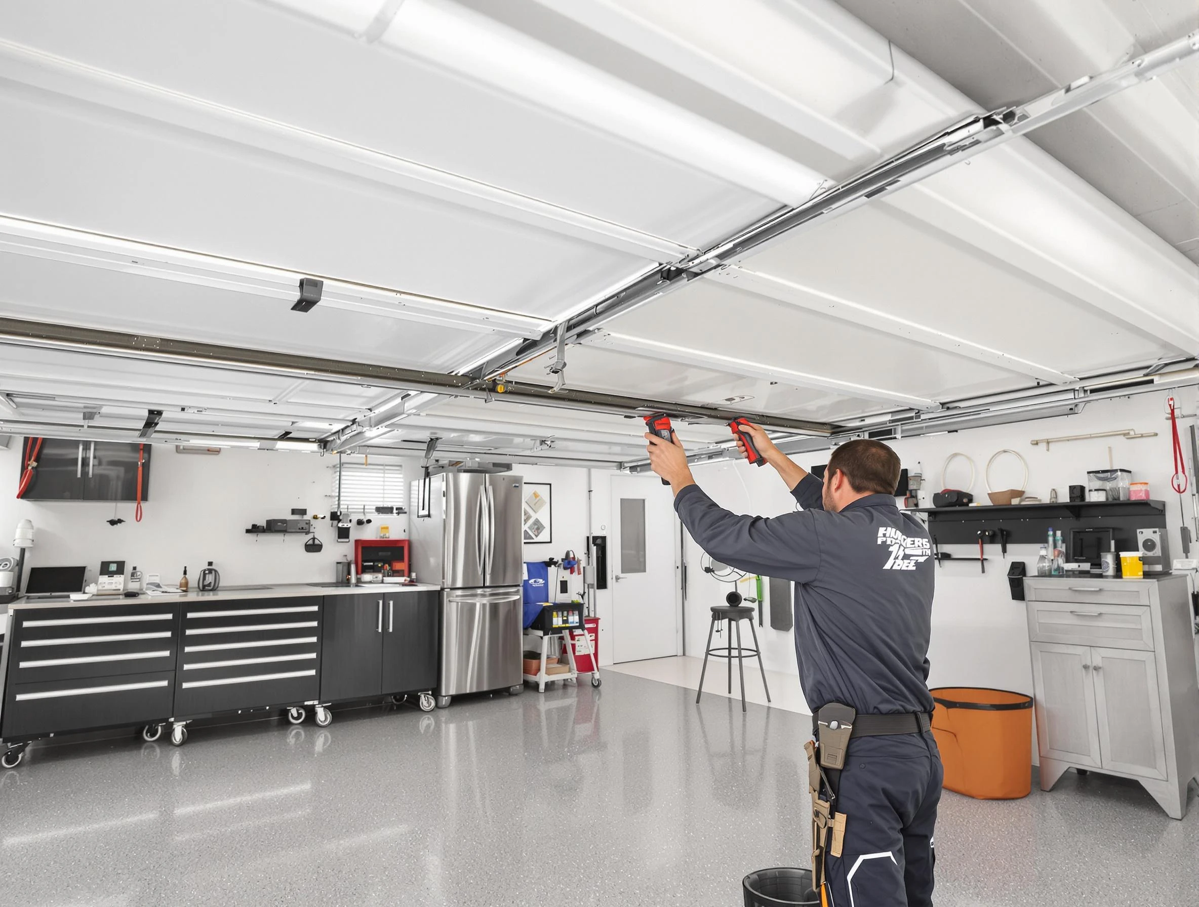 Overhead garage door repair service by Westford Garage Door Repair in Westford